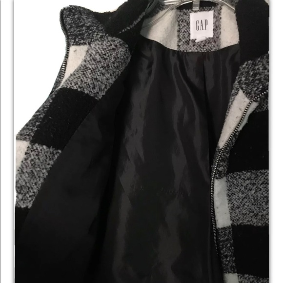 Gap Gingham Wool Coat - Picture 5 of 6